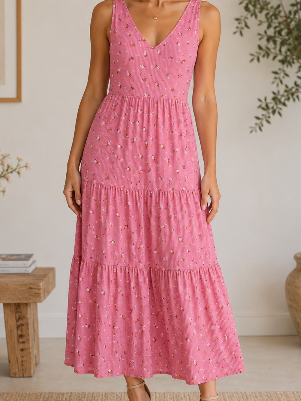 Jessica Simpson tiered floral dress